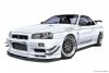 Aoshima 05986 Nissan Skyline GT-R R34 BNR3 1/24
